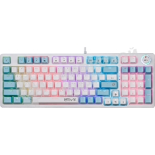 Клавиатура проводная Defender Hawk GK-418, USB, белый/голубой