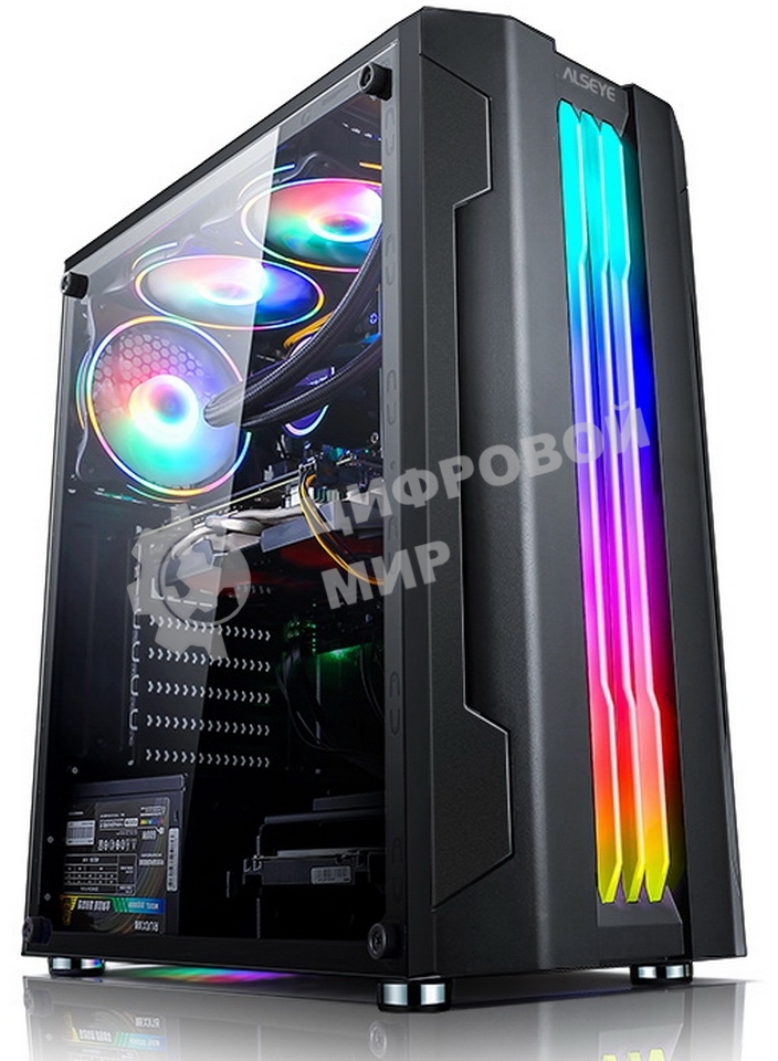 Компьютерный корпус ALSEYE Auro 3.0-B Mini-ITX/Micro ATX/ATX, USB 2.0*2+HD Audio+USB 3.0*1, 