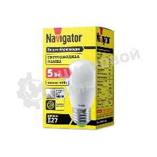 Лампа светодиодная Navigator NLL-P-G45-5-230-4K-E27 5 Вт шар 4000К белый E27 400 лм 220-240В