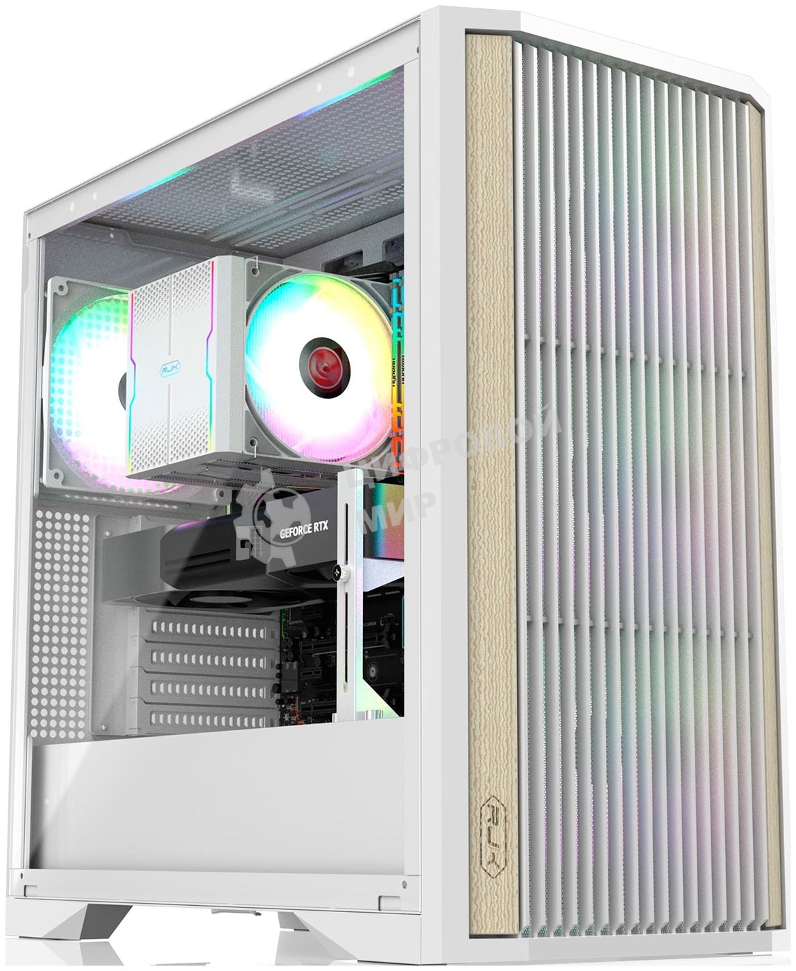 Компьютерный корпус без блока питания/Case Raijintek AGOS MAX-MS4, Midi-Tower, TG, 4x140мм ARGb, 2xUSB 3.0 + 1xUSB Type-C, E-ATX, ATX, mATX, mITX белый