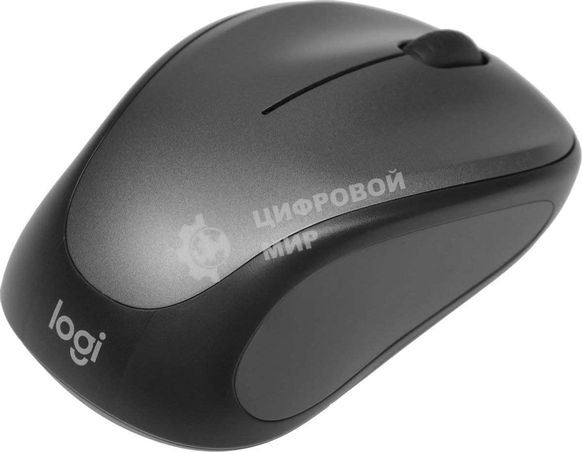 Мышь беспроводная Logitech M235 серый/черный, 1000 dpi, радиоканал, USB, кнопки - 3