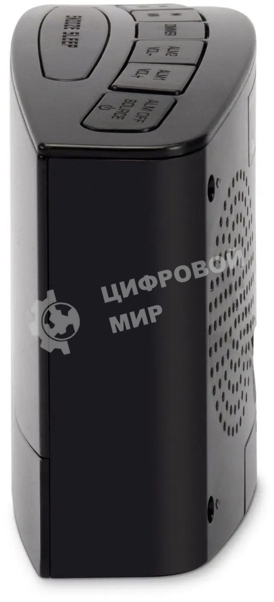 Радиобудильник Hyundai H-RCL238 черный LCD подсв:зеленая часы:цифровые FM