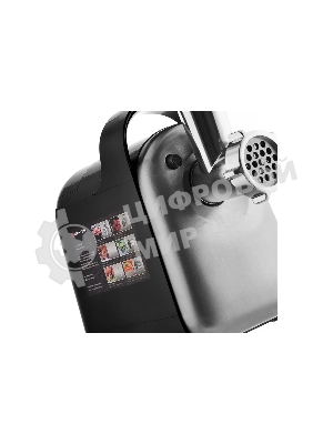 Мясорубка электрическая BRAYER BR1602 черный, 2000 Вт, 2.0 кг/мин, реверс, насадки - 6