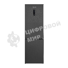 Холодильник Willmark RFN-487DIGT графитовый двухкамерный 253/90л морозилка снизу, No Frost