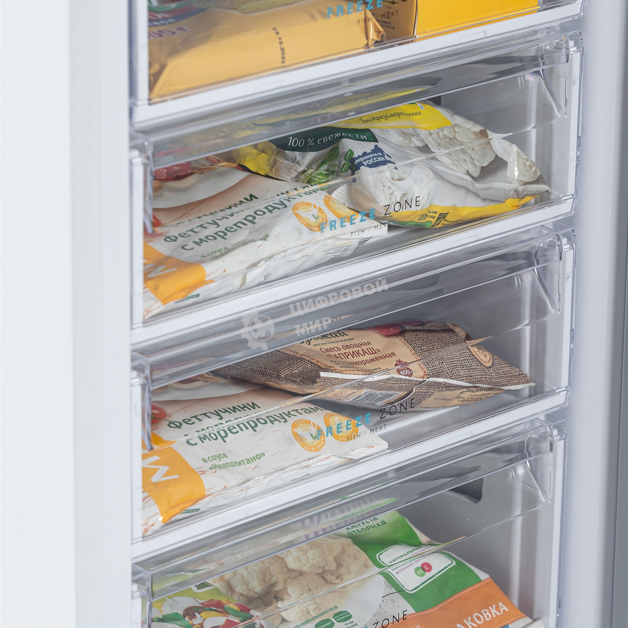 Морозильная камера Бирюса 514 белый 110л, 4 ящика