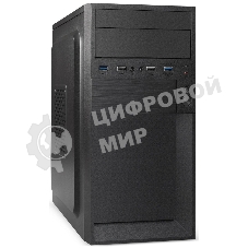 Компьютерный корпус Minitower ExeGate BAA-105U2-01-UNS350 (mATX, БП UNS350 с вент. 12см, 2*USB+2*USB 3.0, аудио, черный)