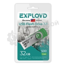 Флешка USB Exployd 530 Green (EX032Gb530-G), 32Gb, USB 2.0, R/W 20/10, зеленый