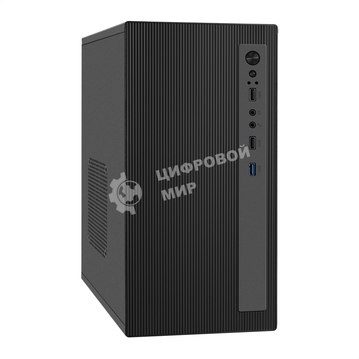 Компьютерный корпус Minitower ExeGate BAA-303MU-UNS350 (mATX, БП UNS350 с вент. 12см, 2*USB+1*USB 3.0, HD Audio, черный)