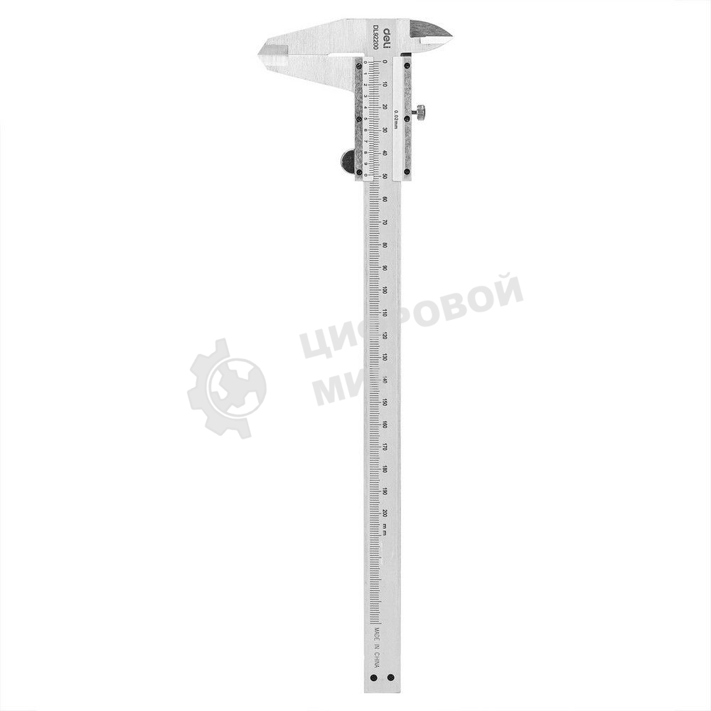 Штангенциркуль Deli DL92200 200мм, метрическая шкала