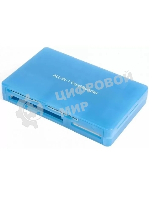 Карт-ридер AeroCool AMGCRM8300/синий/microSD/miniSD/SD/MMC/RS-MMC/MMCplus/MMC/MS Pro/MS/USB 2.0/пластик