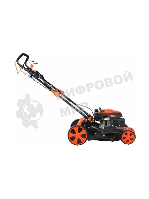  Газонокосилка бензиновая PATRIOT PT 47LS 512109014 {Раб. объем 139сс, мощн. 4.5л.с., раб. ширина 46см, регул. высоты 30-75мм прорезин. колеса 178-254мм, травосбор. 60л, функц. бок.выбр.тр.и мульчир}