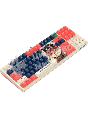 Клавиатура проводная A4Tech Bloody AT87 Proxy Boom USB бежевый/красный