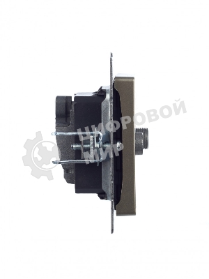 Розетка телевизионная двойная TV+SAT IEK BRITE РТВ/РСп12-БрШ шампань