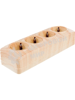 Розетка 4-м ОП GLORY РС24-3-ХС 16А с заземл. сосна IEK ERH41-K34-16