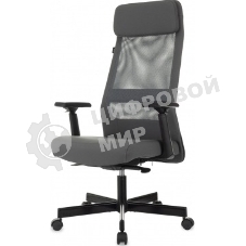 Кресло руководителя Бюрократ T-995 серый TW-04 Neo Grey, сетка/ткань, крестов. металл черный