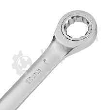 Ключ комбинированный трещоточный Denzel 19 мм, CrV, матовый хром