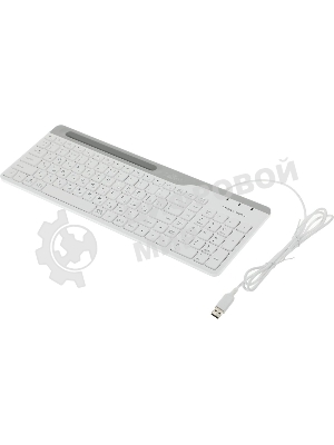 Клавиатура проводная A4Tech Fstyler FK25, USB, белый/серый