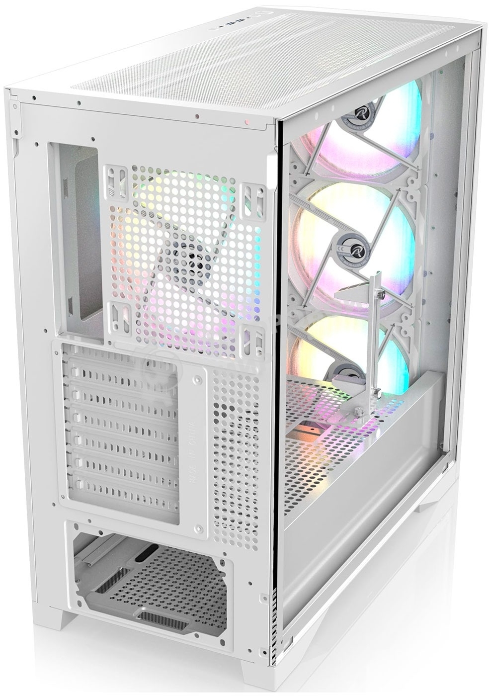 Компьютерный корпус без блока питания/Case Raijintek AGOS MAX-MS4, Midi-Tower, TG, 4x140мм ARGb, 2xUSB 3.0 + 1xUSB Type-C, E-ATX, ATX, mATX, mITX белый