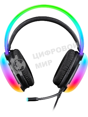 Гарнитура Defender Ignis черный, проводная, подсветка