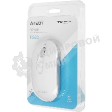 Мышь беспроводная A4Tech Fstyler FG20 белый, 2000 dpi, радиоканал, USB, кнопки - 4