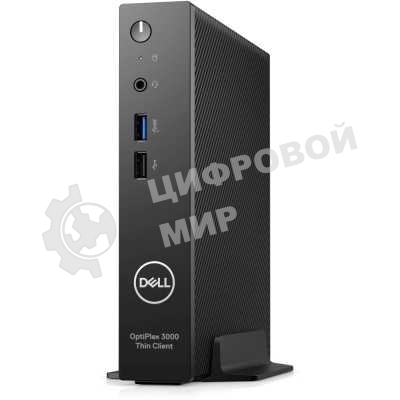 Компьютер Dell OptiPlex 3000 TC Intel Celeron N5105, 2.0 GHz - 2.9 GHz, 8192 Mb, 64 Gb eMMC, DVD нет, Intel UHD Graphics, 65W, Dell ThinOS, черный