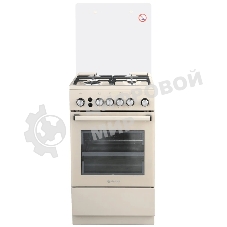 Плита газовая De Luxe 5040.40г (кр) ЧР-016 бежевый, конфорок 4 шт, духовка 46 л, 50 см x 85 см x 50 см