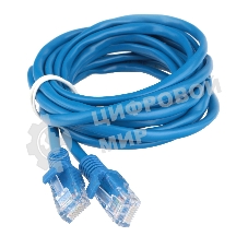 Патч-корд CCA light UTP Гарнизон PC-UTP-5e-3-B cat.5e, 3м, литой, многожильный синий