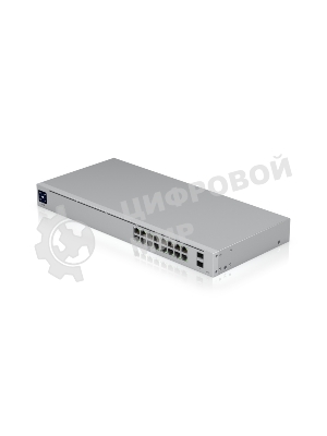 Коммутатор Ubiquiti UniFi Switch 16 PoE, 16×1 Гбит/с PoE+ + 2×1 Гбит/с SFP Uplink, управляемый