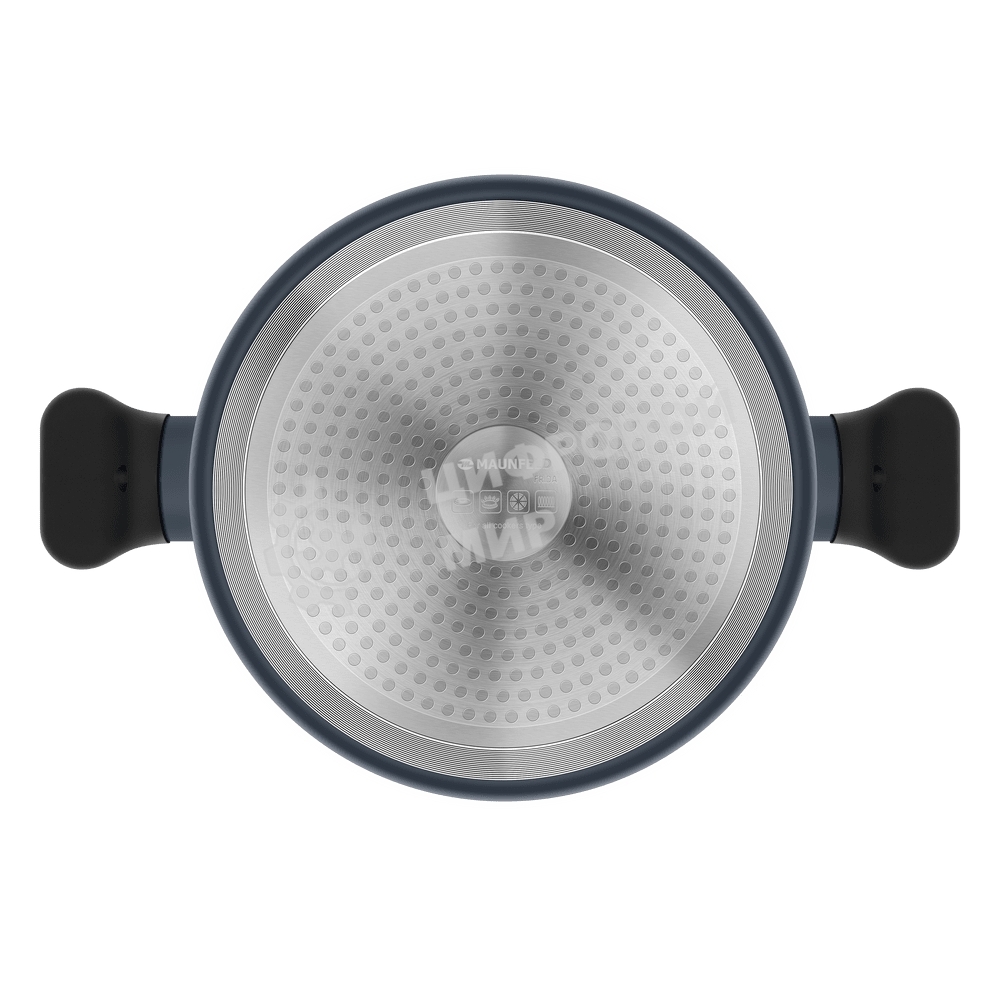 Кастрюля Maunfeld FRIDA MCS47FA02DG из кованого алюминия со стеклянной крышкой, 24 см, 4,7 л.