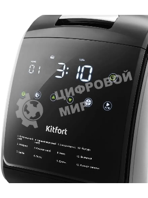 Хлебопечка Kitfort KT-305 черный/серебристый