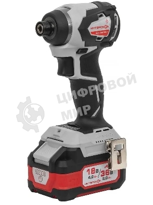 Дрель-шуруповерт ИНТЕРСКОЛ ШАУ-250/36ВЭ, 36 В, 2 Ач, 250 Нм, бесщеточный, ударный