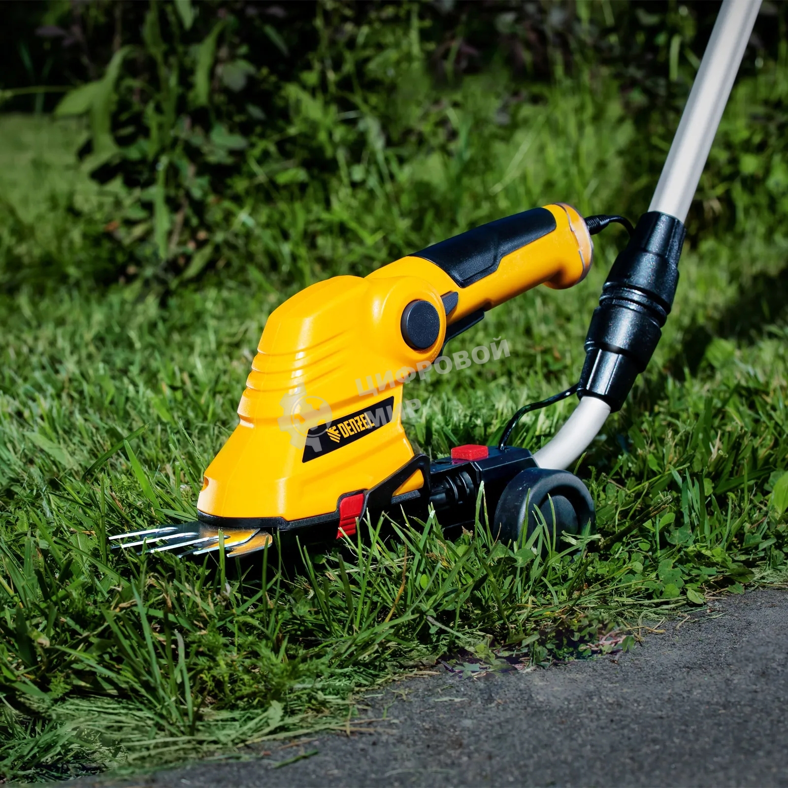 Ножницы-кусторез Denzel G801E с телескопической штангой аккумуляторные с акк. 7,2В Li-Ion 1,5 А·ч