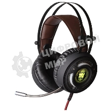 Гарнитура QUMO Atlantis чёрный, проводная, USB, подсветка