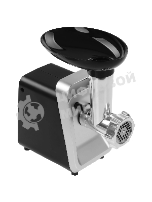 Мясорубка электрическая Oasis MG-LK2 чёрный, 1800 Вт, 1.8 кг/мин, реверс, защита от перегрузки, насадки - 3