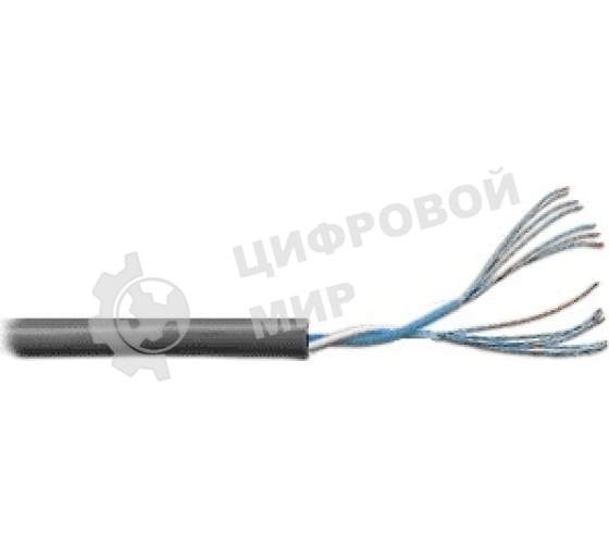 Кабель TWT UTP, патч-кордовый, 1 пара, cat.5e, PVC, 305 м., серый