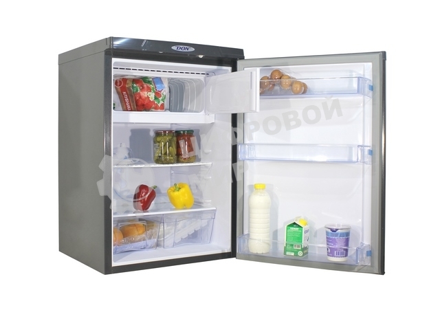 Холодильник DON R-405 G графит зеркальный однокамерный 120/18л морозилка сверху