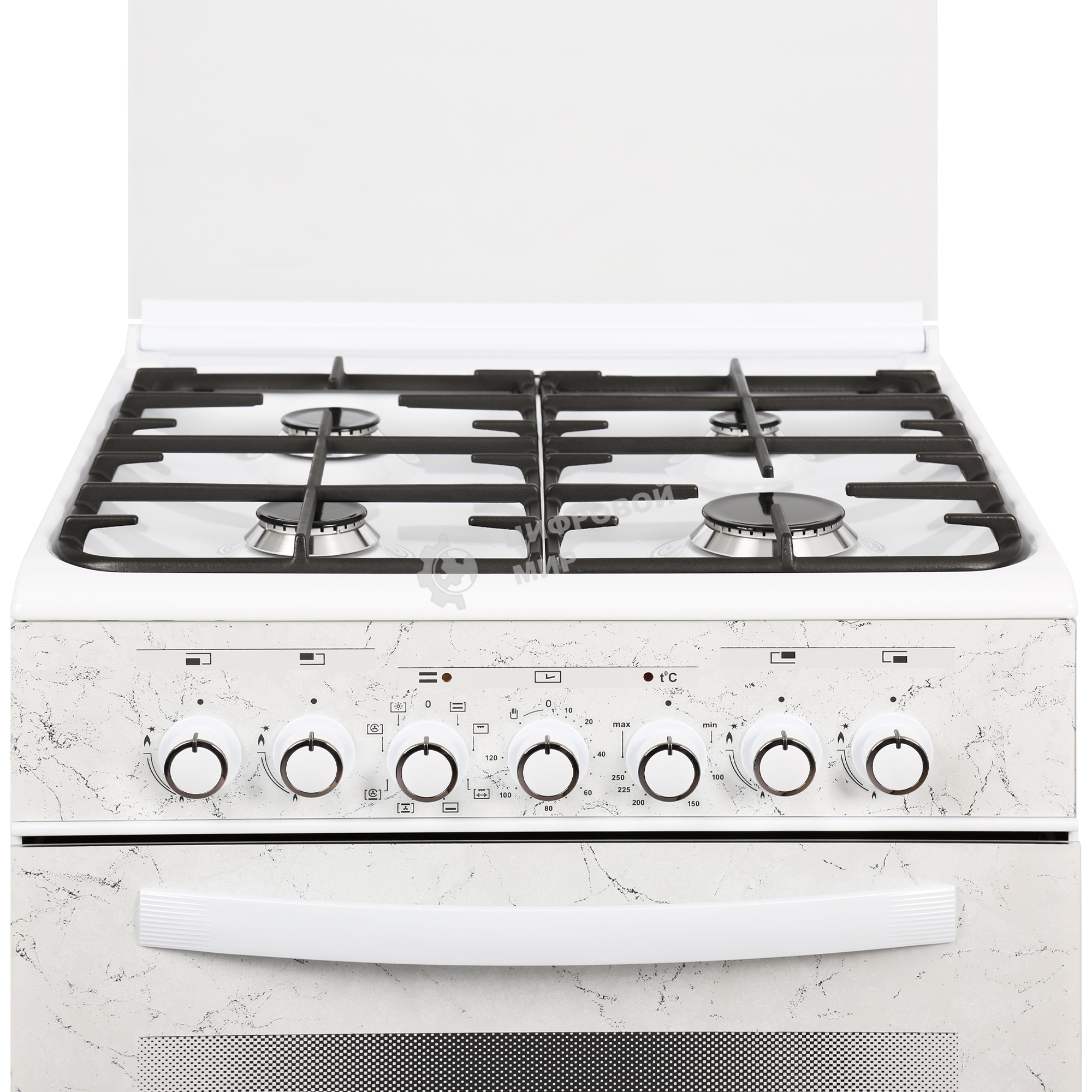 Плита комбинированная Gefest 5302-03 0052 белый, конфорок 4 шт, духовка 55 л, 50 см x 85 см x 58.5 см