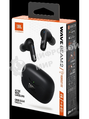 Наушники TWS JBL Wave Beam 2 черный, внутриканальные, Bluetooth, до 10 ч