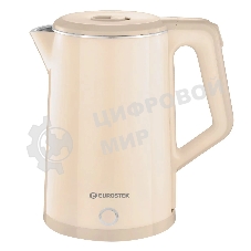 Чайник электрический Eurostek EEK-3029 кремовый, 2 л, 1500 Вт, технология двухслойного корпуса COOL TOUCH