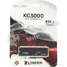 Накопитель SSD Kingston 512Gb M.2 KC3000 SKC3000S/512G (PCI-E 4.0 x4, up to 7000/3900Mbs, 3D TLC, NVMe, 400TbW, Phison E18, 22х80мм, LP heatsink)