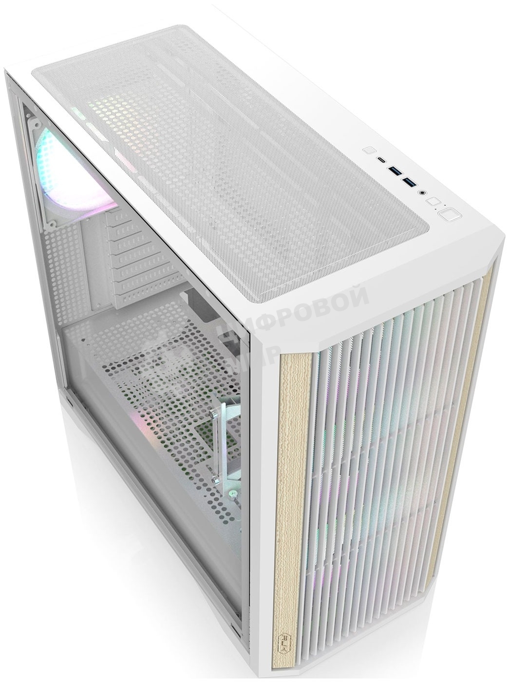 Компьютерный корпус без блока питания/Case Raijintek AGOS MAX-MS4, Midi-Tower, TG, 4x140мм ARGb, 2xUSB 3.0 + 1xUSB Type-C, E-ATX, ATX, mATX, mITX белый