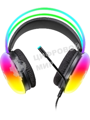 Гарнитура Defender Ignis черный, проводная, подсветка