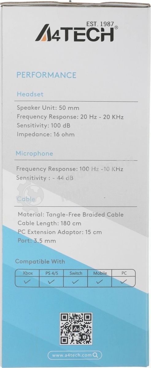 Гарнитура проводная с микрофоном A4Tech Fstyler FH200i серый 1.8м накладные оголовье (FH200I GREY)