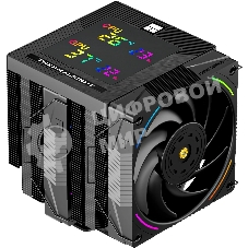 Кулер для процессора Thermalright Phantom Spirit 120 Digital EVO (4-pin PWM, LED temp., 160mm, Ni/CU, 7x6mm, ARGB, 2x120mm, 69CFM, 27dBA, 2150RPM, S: 1851, 1700, 1200, 115X, AM5, AM4, black)