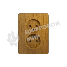 Розетка 2-м СП Glossa 16А IP20 без заземл. в сборе дер. дуб SchE GSL000520