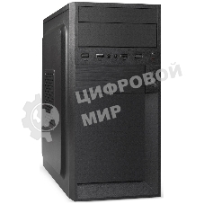 Компьютерный корпус Minitower ExeGate BAA-105-01-UNS500 (mATX, БП UNS500 с вент. 12см, 2*USB, аудио, черный)