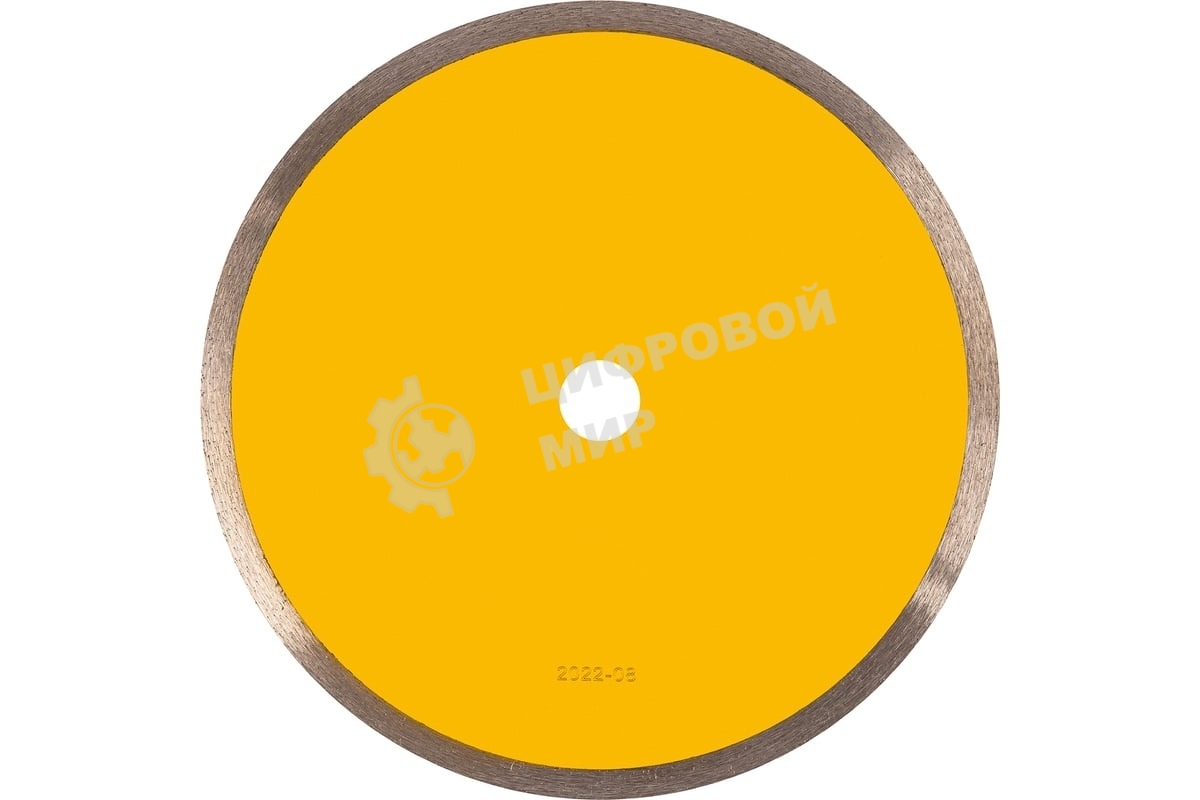 Диск алмазный отрезной Denzel 230 х 22,2 мм, сплошной, супертонкий, горячий пресс, мокрое резание