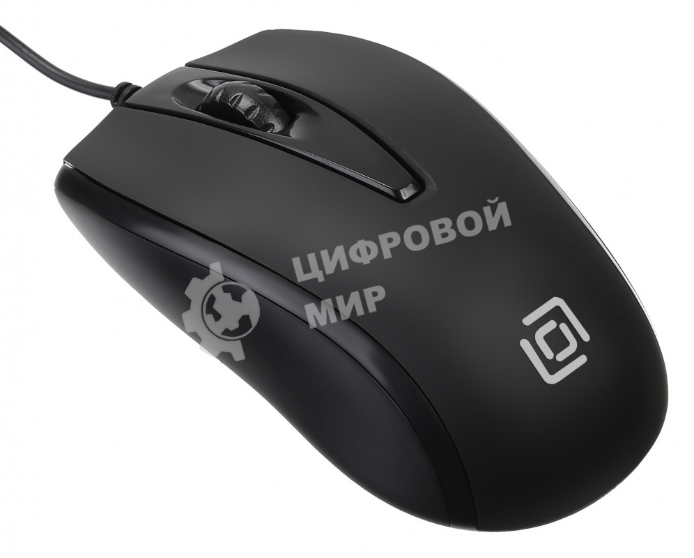 Мышь проводная Oklick 325M черный, 1000 dpi, USB, кнопки - 3