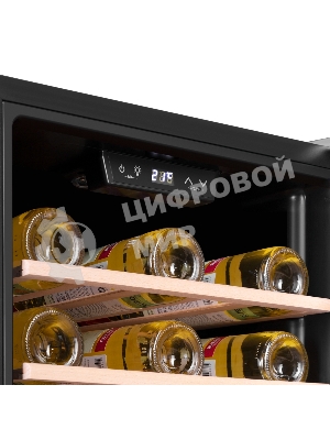 Винный шкаф Maunfeld MFWC-40S14 черный, 40 л, 1 отсек, 14 бут., класс G