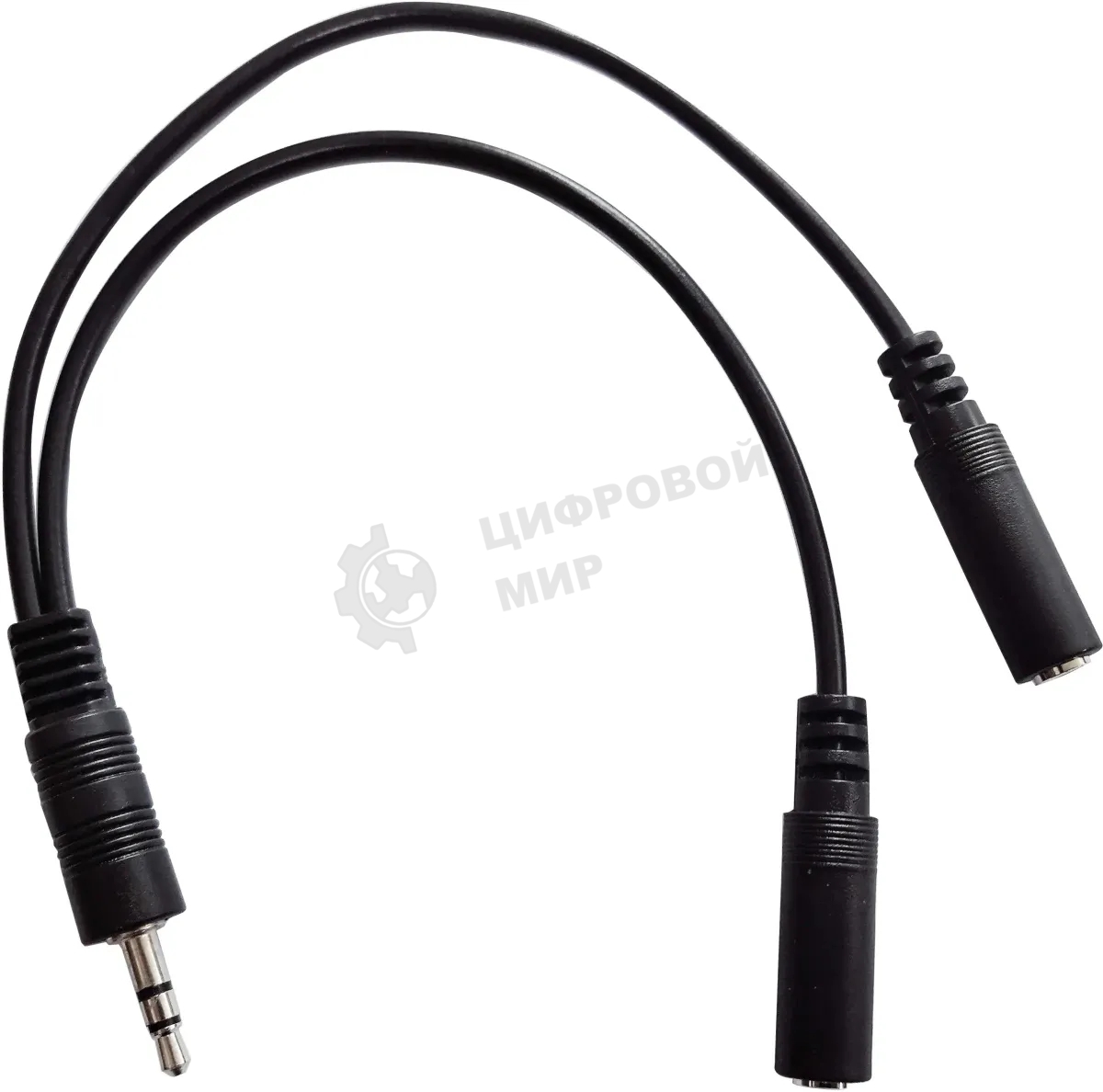 Адаптер аудио Buro 2xJack 3.5 (f)/Jack 3.5 (m) 0.2м. черный